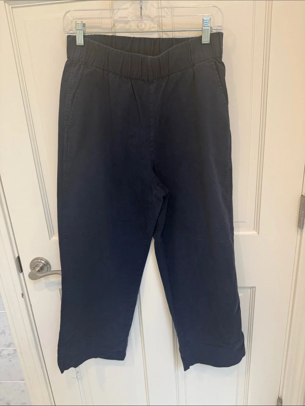 J. Crew Wide-Leg Navy Pants